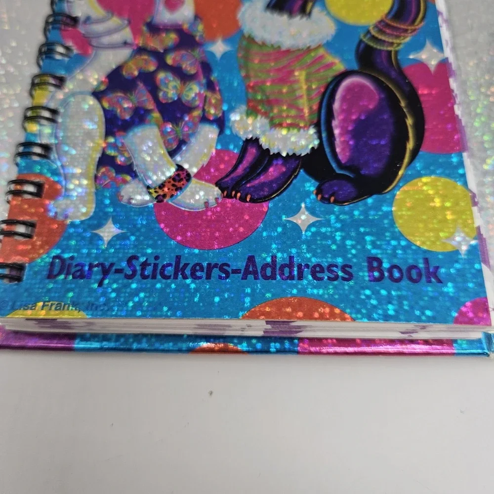 VTG Lisa Frank Roxy And Rollie Trifold Flip Out Planner 4 X 6 Holo Incomplete